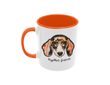 Tasse Tiertasse Hundetasse Dackel Tasse mit Spruch "Together Forever"