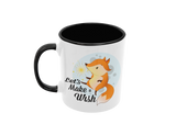 Tasse Kindertasse Fuchs Tasse mit Spruch "Make A Wish"
