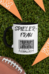 Tasse Sport oder Fan Tasse Fussball Fußballgott "Spielerfrau"