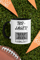 Tasse Sport oder Fan Tasse Fussball Fußballgott "Torjäger"
