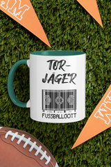 Tasse Sport oder Fan Tasse Fussball Fußballgott "Torjäger"