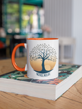 Tasse Hobby Motivtasse Yoga Tree Of Life Tasse mit Spruch "No Tree No Life" Lebensbaum