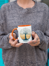 Tasse Hobby Motivtasse Yoga Tree Of Life Tasse mit Spruch "No Tree No Life" Lebensbaum
