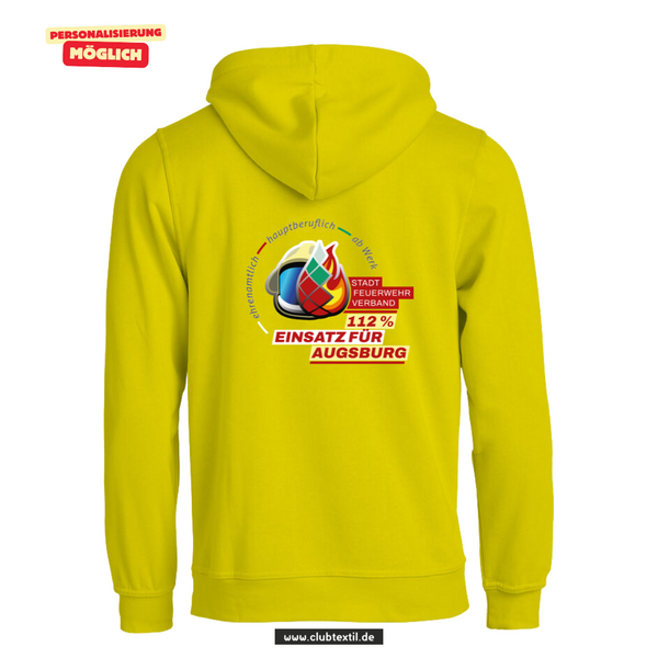 Clique BASIC Hoody - Unisex - gelb - V 1 - Feuerwehrverband Augsburg