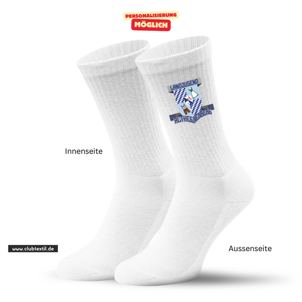 CT Tennissocken - Landjugend Althegnenberg e.V. - weiß/weiß/bunt