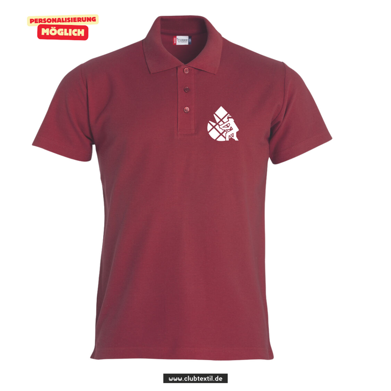 Clique BASIC Polo - Herren - bordeaux - V 1 - Feuerwehrverband Augsburg