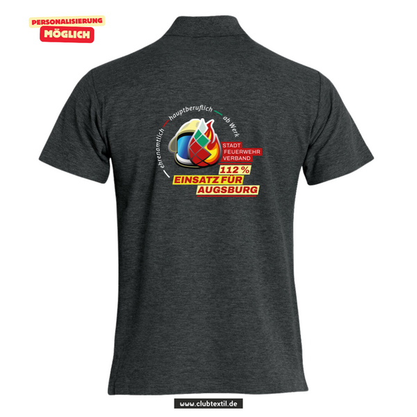 Clique BASIC Polo - Herren - antrazit - V 1 - Feuerwehrverband Augsburg