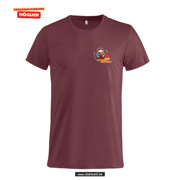 Clique BASIC-T Kinder - bordeaux - V 2 - Feuerwehrverband Augsburg