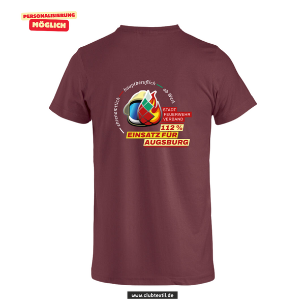 Clique BASIC-T Kinder - bordeaux - V 1 - Feuerwehrverband Augsburg
