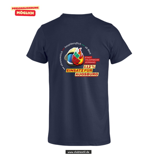 Clique BASIC-T Kinder - navy - V 1 - Feuerwehrverband Augsburg