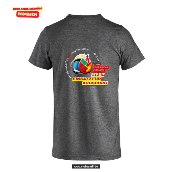 Clique BASIC-T Herren - antrazit - V 1 -  Feuerwehrverband Augsburg