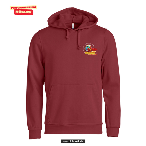 Clique BASIC Hoody - Unisex - bordeaux - V 2 - Feuerwehrverband Augsburg