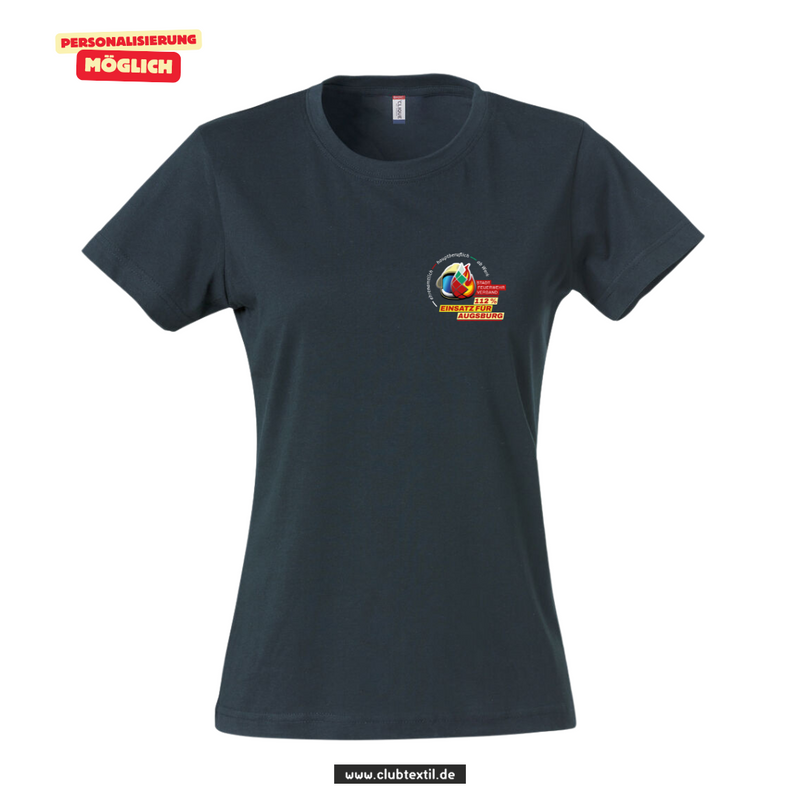 Clique BASIC-T Damen - navy - V 2 - Feuerwehrverband Augsburg