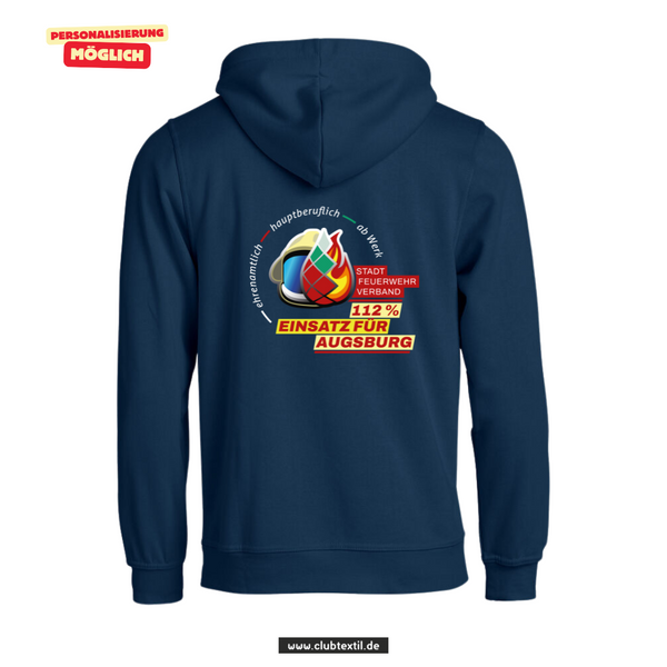 Clique BASIC Hoody Kinder - navy - V 1 - Feuerwehrverband Augsburg