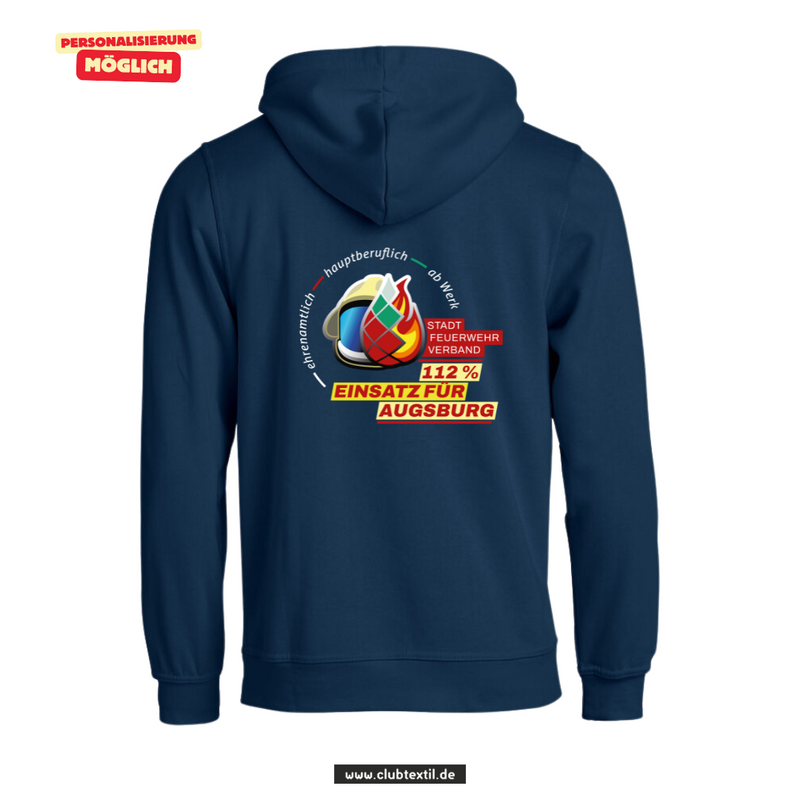 Clique BASIC Hoody Kinder - navy - V 1 - Feuerwehrverband Augsburg
