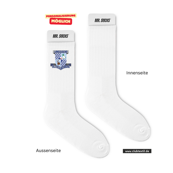 CT Tennissocken - Landjugend Althegnenberg e.V. - weiß/weiß/bunt