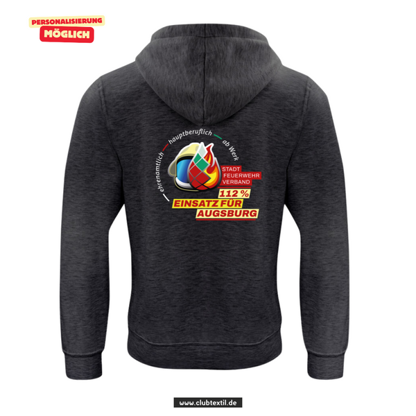 Clique BASIC Hoody - Unisex -antrazit - V 1 - Feuerwehrverband Augsburg
