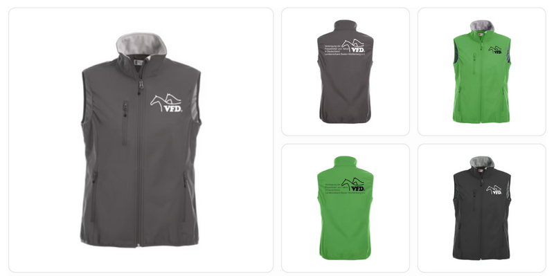 Clique BASIC SOFTSHELL VEST Damen - VFD e.V. - Baden-Württemberg - Druck beidseitig