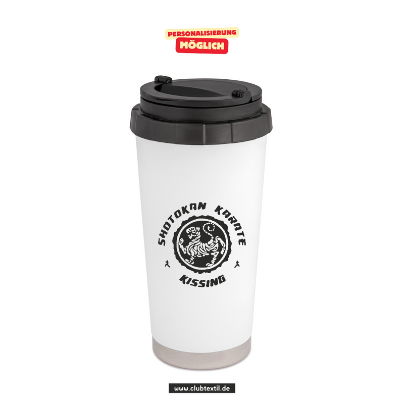 CT CoffeeToGo Becher - weiß - Kissinger SC e.V. - Karate