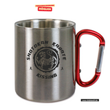 CT Edelstahl-Tasse mit Karabiner Trek- silber - Kissinger SC e.V. - Karate
