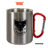 CT Edelstahl-Tasse mit Karabiner Trek - silber - DJK Friedberg