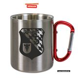 CT Edelstahl-Tasse mit Karabiner Trek - silber - 5./OSLw