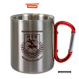 CT Edelstahl-Tasse mit Karabiner Trek - silber - HSV Nürnberg-Schwaig e.V.
