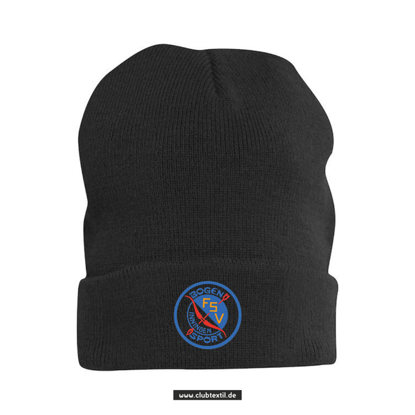 Clique Strickmütze - schwarz - FSV Bogensport Inningen