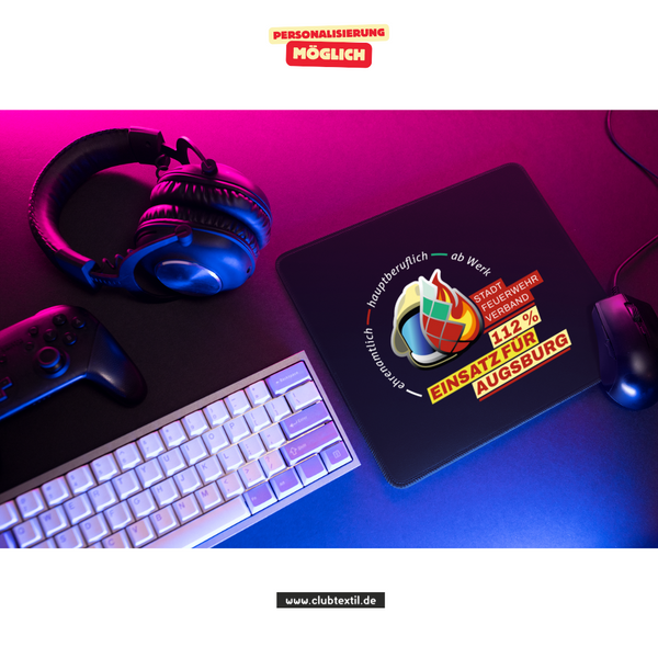 CT Mousepad - schwarz - Feuerwehrverband Augsburg