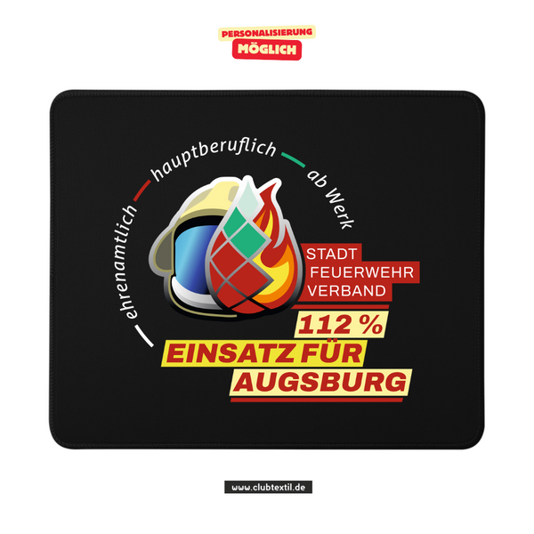 CT Mousepad - schwarz - Feuerwehrverband Augsburg