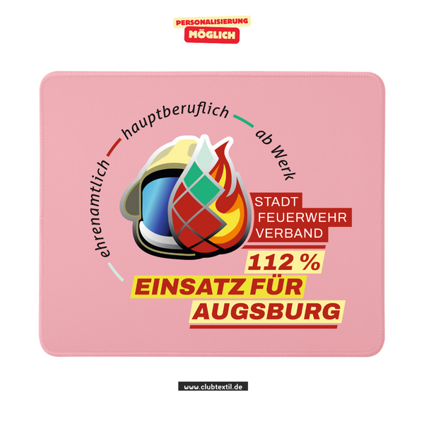 CT Mousepad - pink - Feuerwehrverband Augsburg