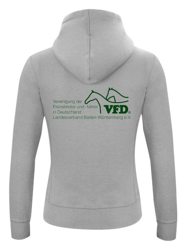 Clique CLASSIC HOODY FULL ZIP Damen - VFD e.V. - Baden-Württemberg - Druck beidseitig