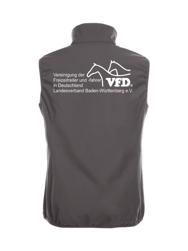 Clique BASIC SOFTSHELL VEST Damen - VFD e.V. - Baden-Württemberg - Druck beidseitig