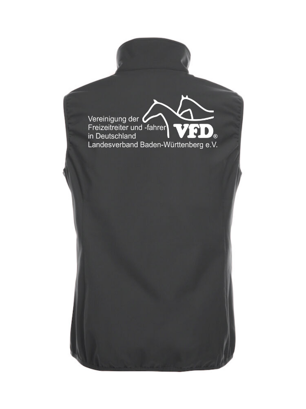 Clique BASIC SOFTSHELL VEST Damen - VFD e.V. - Baden-Württemberg - Druck beidseitig