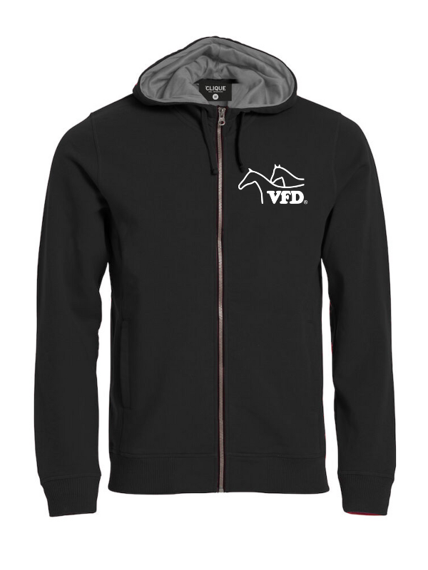 Clique CLASSIC HOODY FULL ZIP Herren - VFD e.V. - Baden-Württemberg - Druck beidseitig