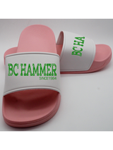 CT Badelatschen BC Hammer - rosa/weiß - Schrift