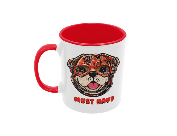 Tasse Tiertasse Hundetasse Mops mit Spruch "Must Have"