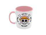 Tasse Comic Motivtasse One Piece rosa Tasse mit Spruch "One Piece - One Day"