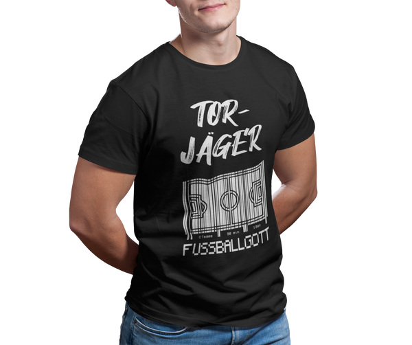 T-Shirt Sport oder Fan T-Shirt Fußballgott "Torjäger"