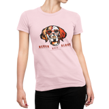 T-Shirt Damen Hunde T-Shirt Golden Retriever mit Spruch "Never Walk Alone"