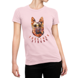 T-Shirt Damen Hunde T-Shirt Schäferhund mit Spruch "Together Strong"