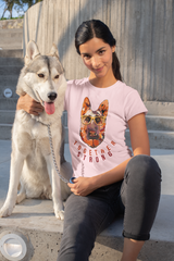 T-Shirt Damen Hunde T-Shirt Schäferhund mit Spruch "Together Strong"