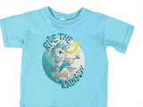 T-Shirt Kinder Kinder T-Shirt Einhorn Blue mit Spruch "Ride The Rainbow" 3 Farbstellungen