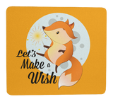 Mousepad Kinder Mousepad Fuchs mit Spruch "Make a Wish"