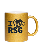 CT Glitzer-Tasse "I love RSG" - gold