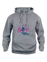 Clique BASIC Hoody Unisex grau mit Love Logo