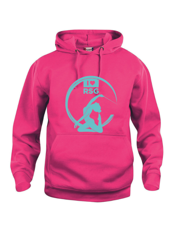 Clique BASIC Hoody Kinder pink Tänzerin kniend türkis