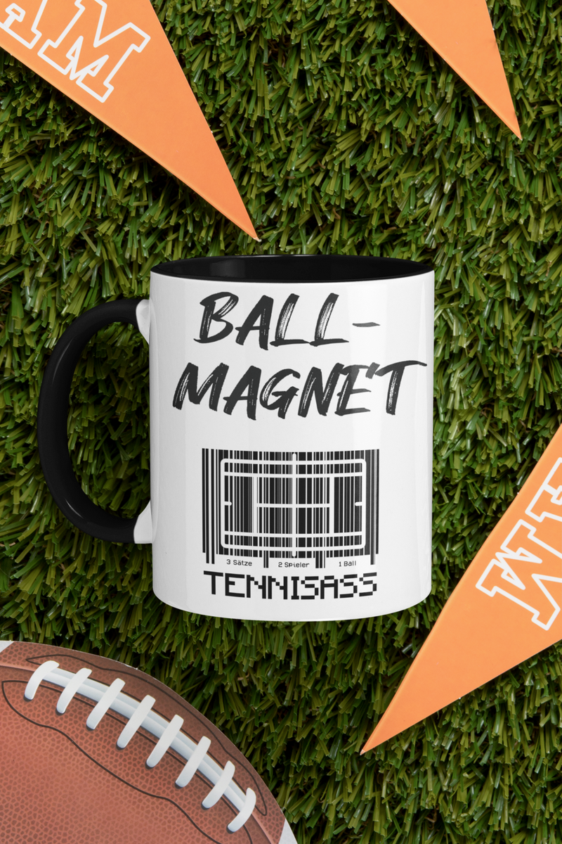 Tasse Sport oder Fan Tasse Tennis Tennisass "Ballmagnet"