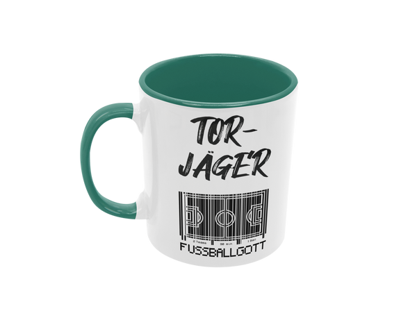 Tasse Sport oder Fan Tasse Fussball Fußballgott "Torjäger"