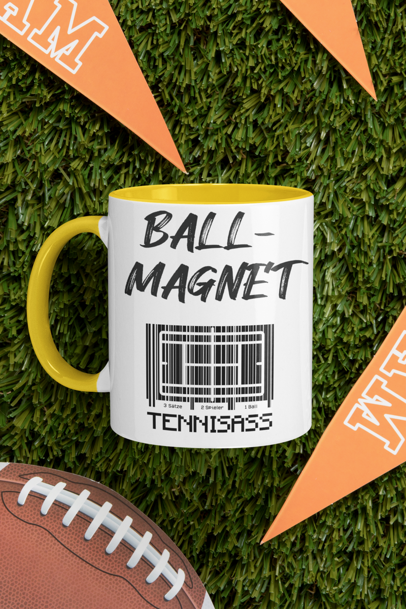 Tasse Sport oder Fan Tasse Tennis Tennisass "Ballmagnet"